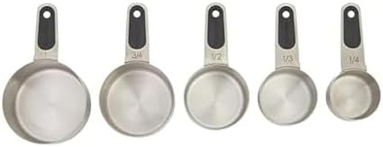 Farberware Professional Set of 5 Stainless Steel Measuring Cups, Precision and by Farberware