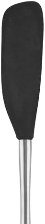 Tovolo Jar Spatula Silicone Long Stainless Steel Handle Scraper Spatula Black - Image 2