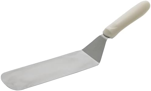 Winco 8" x 3" White Flexible Griddle Turner Spatula by Winco