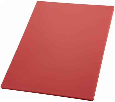 Winco 12" x 18" Red Heavy-Duty Cutting Board by Winco