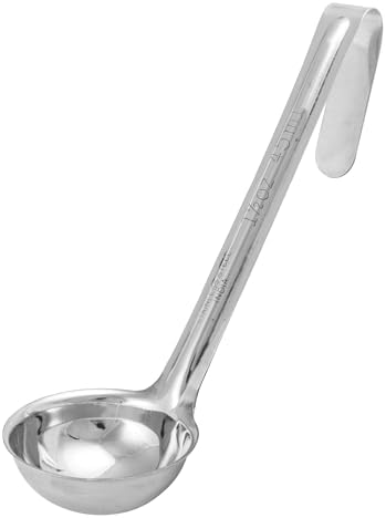 Winco 1.5 oz Red One Piece Stainless Steel Ladle by Winco