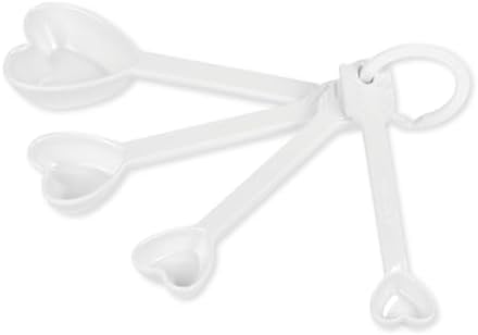 UP 4-Piece Heart Melamine Measuring Spoons Set, Professional Nesting Baking and by UPware