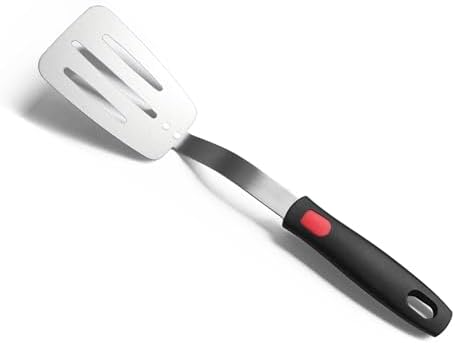 Stainless Steel Flexible Spatula, Thin Metal Turner, Small Slotted by XiaoZuHomeKitchen