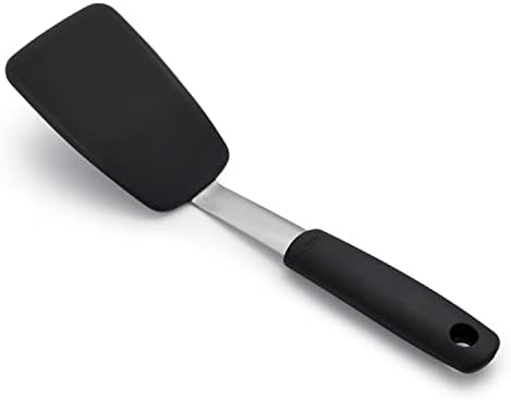 OXO Good Grips Small Silicone Flexible Turner Black & Good Grips Silicone - Image 5