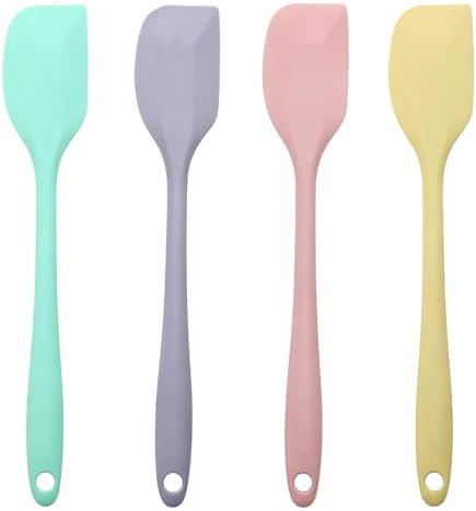4 Pcs Silicone Spatula Set, Small Rubber Spatulas Silicone Heat Resistant by Unknown