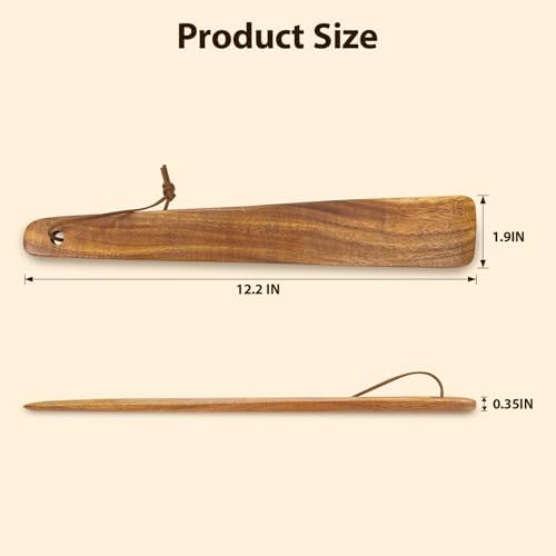 HOTTOR Wooden Spatula Set, 2 Pack Teak Spatulas - Image 2