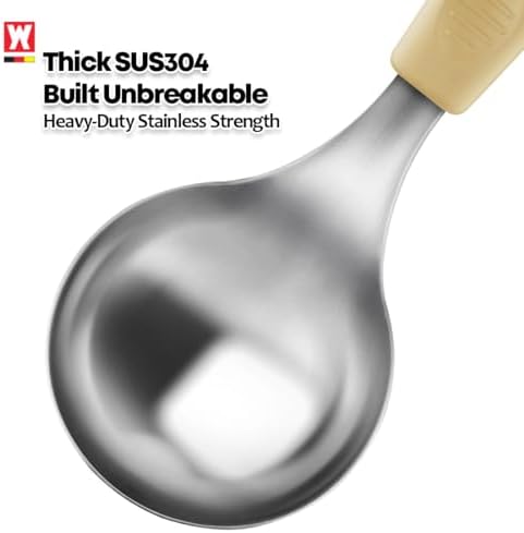 Short Stainless Steel Ladle 220mm – SUS304 Thick Deep Bowl Head - Image 5
