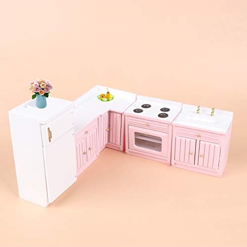 1:12 Scale Dollhouse Kitchen Furniture Set, Doll House Kitchen Accessories - Image 3