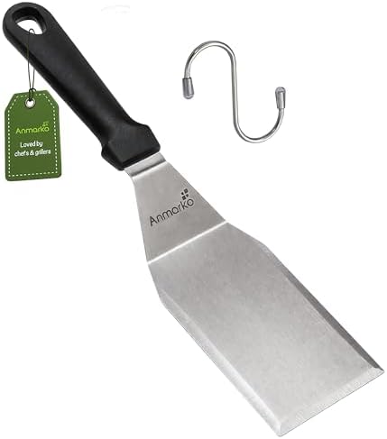 Anmarko Stainless Steel Metal Spatula, Hamburger Turner by Anmarko