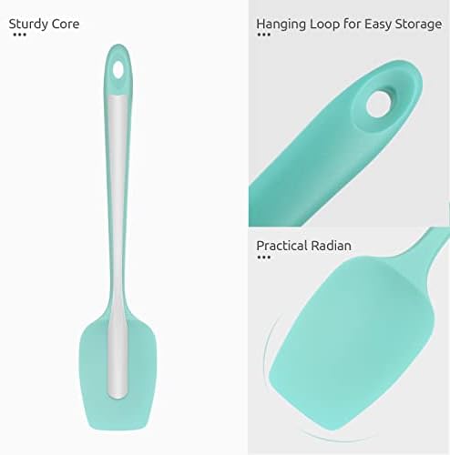U-Taste Silicone Spoon Spatula, 600°F High Temp Spoonula, Aqua Sky - Image 6