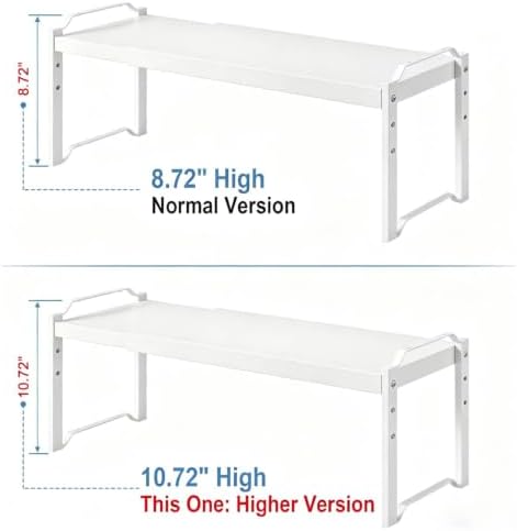 Expandable Cabinet Shelf Organizer, Metal Kitchen Countertop Storage Shelf - Image 3