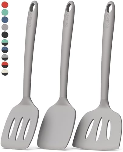 Coukre 3 Pack Silicone Spatula Set, Heat Resistant to 500°F by Coukre