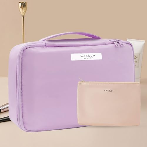 Queboom Travel Makeup Bag Cosmetic Bag Toiletry Bag - Image 5
