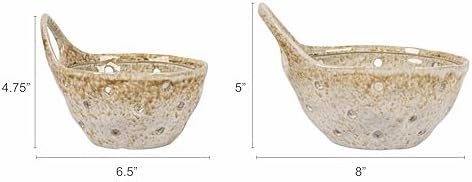 Creative Co-Op Stoneware Colanders - Image 2