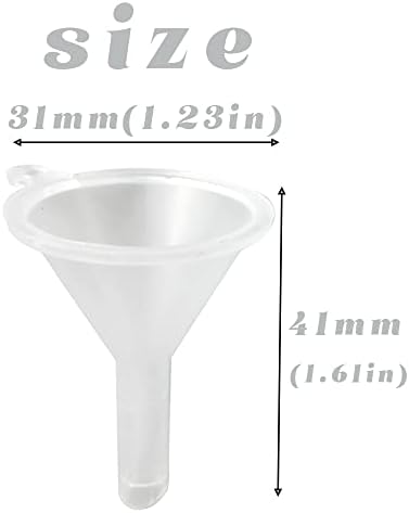 GXXMEI 120pack Mini Clear Plastic Funnel Little Small Funnel Set - Image 4