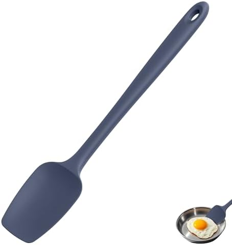 U-Taste 14" Long Silicone Spoonula, 600°F High Temp Spatula, Midnight Blue by U-Taste