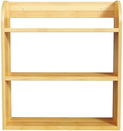ROMGUAR CRAFT 3 Tier Bamboo Spice Rack Countertop or Wall Mounting - Image 7