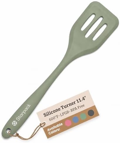 Starpack 'Head Turner' Premium Silicone Turner Spatula, 11.4" Slotted Spatula by StarpackHome