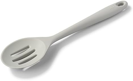 Zeal Silicone Non Scratch Slotted Spoon, French Grey, 28 cm by Zeal