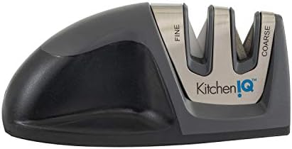 KitchenIQ 50825 | Diamond Deluxe Edge Grip 2-Stage Knife Sharpener | Black | by SmithsConsumerProductsInc