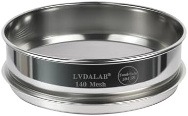 8" Full 304 Stainless Steel Lab Sieve, 140 Mesh by LVDALAB
