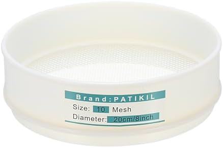 PATIKIL 10 Mesh Lab Sieve, 7.9" Diameter Sifting Screen Nylon Wire Cloth Fine by PATIKIL