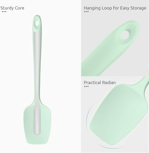 U-Taste Silicone Spoon Spatula, 600°F High Temp Scoop, Mint Green - Image 6