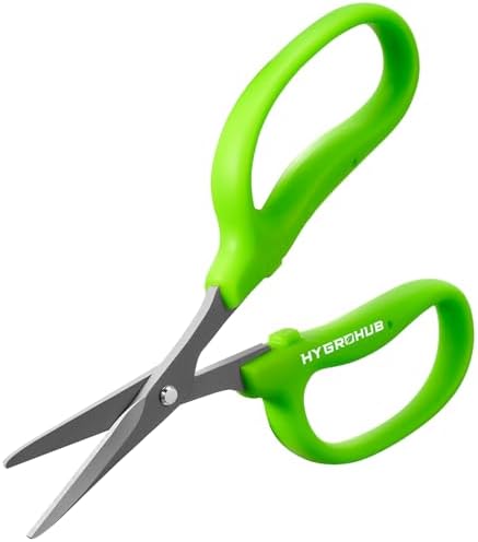 Garden Scissors, Non-Stick Coated Steel, Straight Blades by HYGROHUB