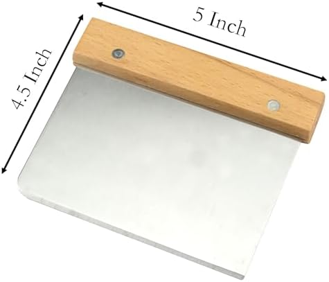 Cream Scraper, 5 Inch x 4.5 Inch Stainless Steel - Image 2