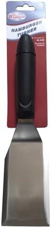 Winco 5" x 3" Black Griddle Spatula/Turner - Image 3