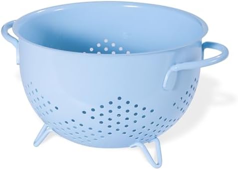 Metal Colander 5 Quart Powder Coated Self-draining Metal Strainer by Unknown