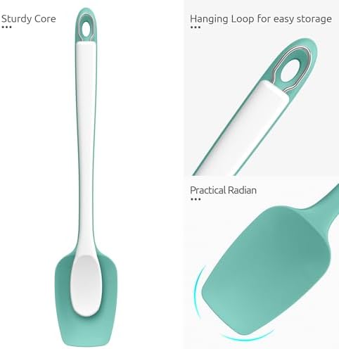 U-Taste 14" Long Silicone Spoonula, 600°F High Temp Spoon Spatula, Aqua Sky - Image 6