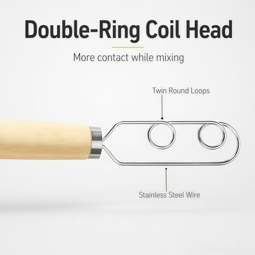 Digead Danish Dough Whisk, Stainless Steel Dutch Whisk - Image 4