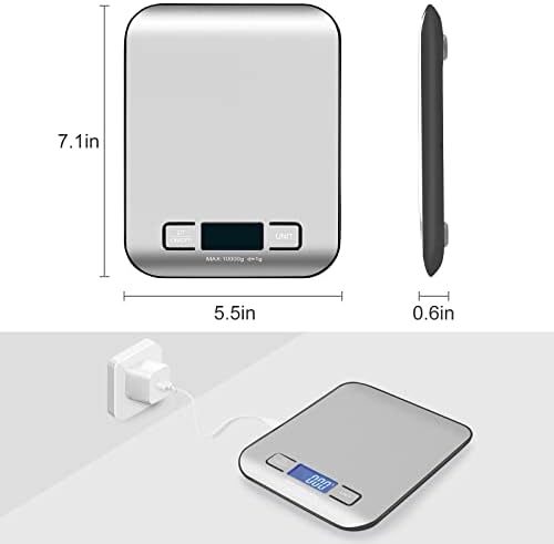Digital Shipping Scale, Stainless Steel Panel, Accurate Portable Postal Scale - Image 3