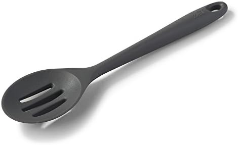 Zeal Silicone Non Scratch Slotted Spoon, Dark Grey, 28 cm by Zeal