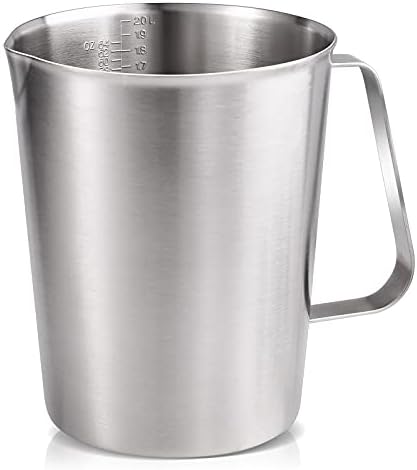 KSENDALO 64Oz/8Cup Stainless Steel Pitcher, 2 Liter Metal Container by KSENDALO