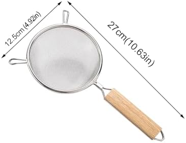 Strainer with Single Fine Mesh, 5-Inch Diameter, Stainless Steel - Image 2