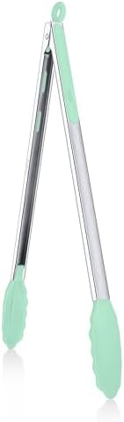 16 Inch Long Silicone Tongs, Extra Reach by AUWUB