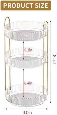 360° Rotating Makeup Organizer, Large Capacity Skincare & Cosmetics Storage - Image 5
