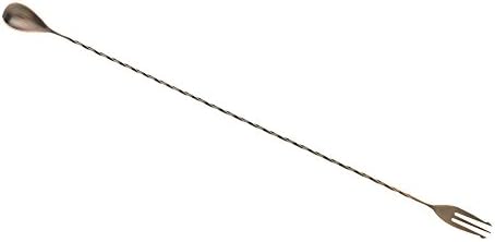 Barfly Bar Spoon, Fork End 19 5/8", Antique Copper by BarflybyMercer