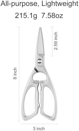 LIVINGO Kitchen Shears Heavy Duty Stainless Steel Multi Purpose Scissors - Image 3