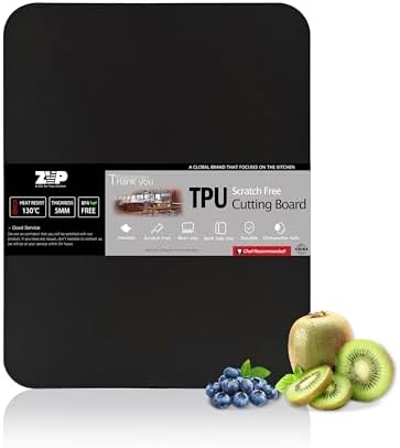 ZVP Thick TPU Cutting Boards for Kitchen, Rubber Flexible Cutting Board Mats by ZVP