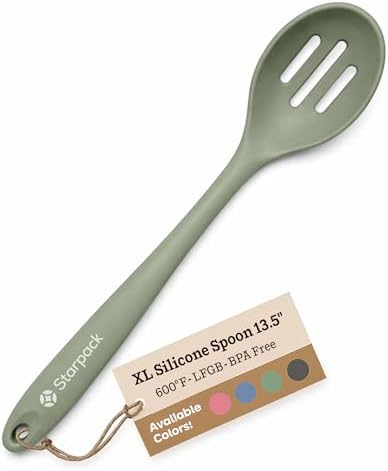 Starpack 'Let it Drain' XL Silicone Slotted Spoon- Large Spoon by StarpackHome