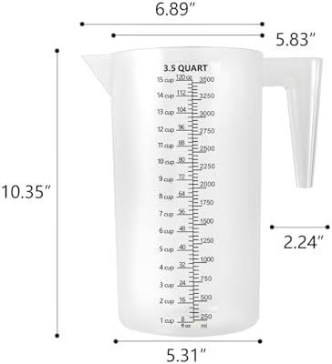 Plastic Measuring Cup with Handle, Pool Chemical Measuring Cup, Plastic - Image 3