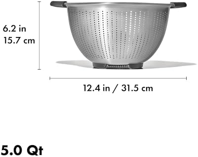 OXO Good Grips Stainless Steel Colander, 5 qt. Capacity, Strainer - Image 5