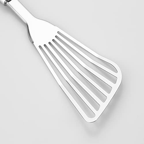 304 Stainless Steel Fish Spatula, Non-Slip Ergonomic Handle Slotted Spatula - Image 3