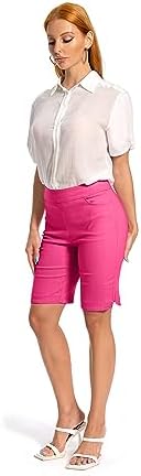 Women's Work Casual Super Stretch Tulip-Hem Pull-On Dress Shorts - Image 5