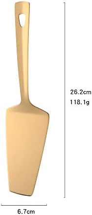 6 Pcs Gold Cake Server, Stainless Steel Titanium Plated Pizza Spatula - Image 2