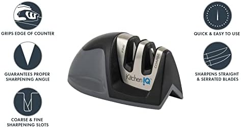 KitchenIQ 50009 Edge Grip 2-Stage Knife Sharpener, Coarse & Fine Sharpeners - Image 2