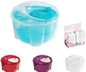 Mabel Home Salad Spinner, Salad Tosser and Mixer, 5 Quart, Vegetable Spinner by Mabel+Home